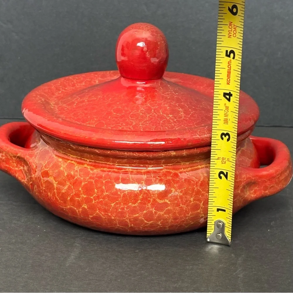 De Silva Clay Crock/Tureen/Pot Terracotta Oven Safe Dish W/Lid Made In Italy NEW